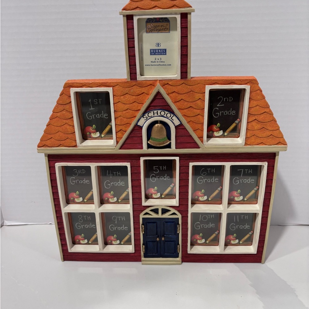 Burned of Boston Schoolhouse Photo Frame with Chalkboard Windows 2x3 Photos